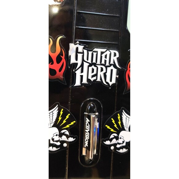 PS3  React Black‎ Wireless Guitar for Guitar Hero, NO DONGLE, TESTED WORKS GREAT - Picture 10 of 14